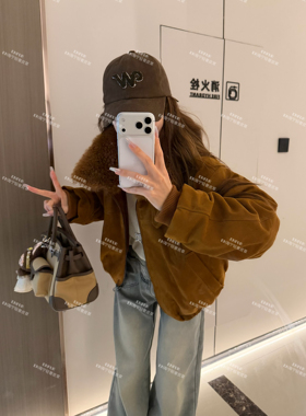 ENFUR | 松茶可可 埃塞混种羊皮双面穿90白鹅绒羽绒外套GG77501