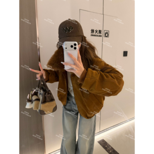 ENFUR | 松茶可可 埃塞混种羊皮双面穿90白鹅绒羽绒外套GG77501