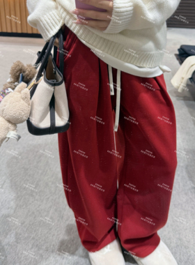 ENFUR | MM6松紧腰长款加绒阔腿裤EN9251