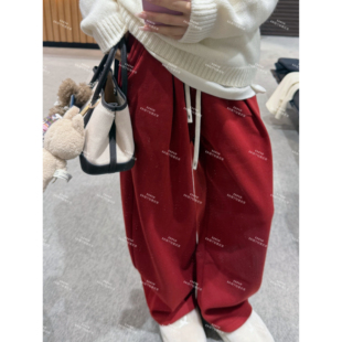 EN9251 加绒阔腿裤 ENFUR MM6松紧腰长款