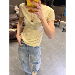 EN1078 细条纹美丽诺羊毛超舒适短袖 ENING