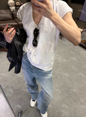 EN ENING | D*VN 大v领简约蝙蝠造型休闲短袖 EN8069