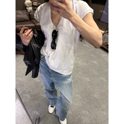 EN ENING | D*VN 大v领简约蝙蝠造型休闲短袖 EN8069