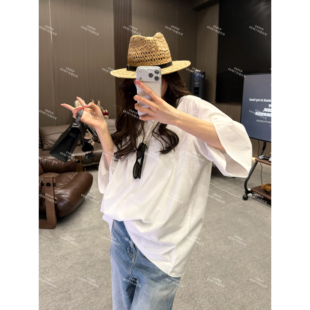 EN7691 杜邦sorona纤维宽松oversize破洞造型短袖 ENING