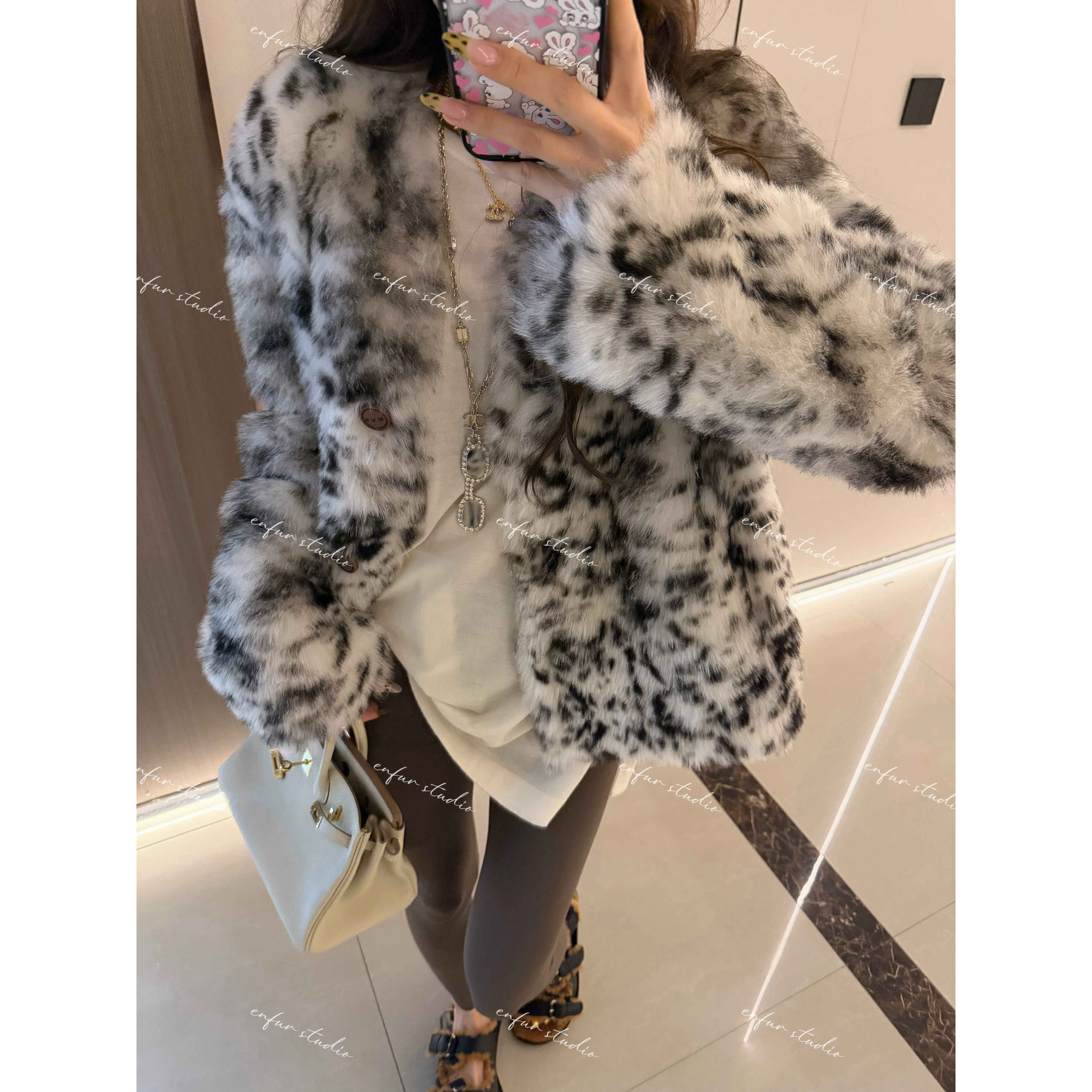 托斯卡纳皮毛一体皮草外套