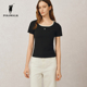 百搭短袖 POLOWALK女装 圆V领T恤B7AW52E20121 女式 休闲时尚 夏季 新品
