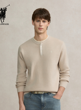 POLOWALK男式针织衫2025秋季保罗新品圆领套头衫上衣CSVW53230901