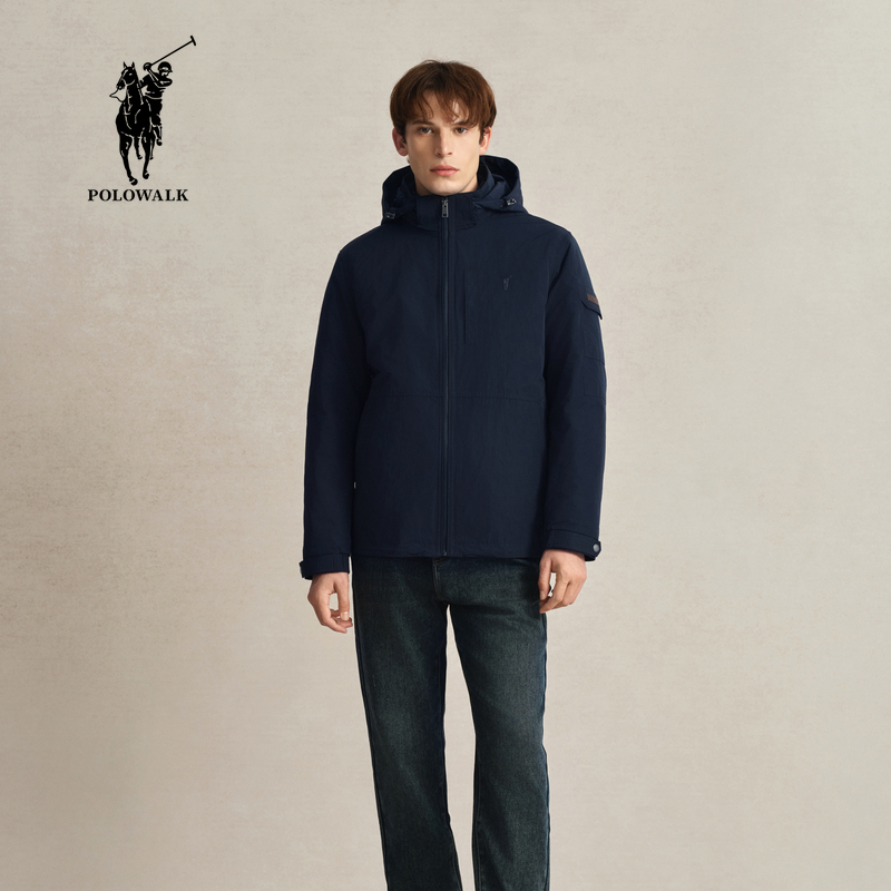 POLOWALK  2025秋季保罗新品男式短款休闲保暖羽绒服AK8W44190281