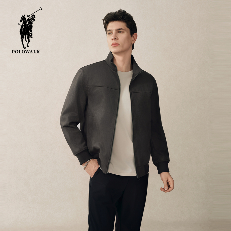 POLOWALK春季新品男式舒适休闲简约百搭时尚立领外套CN5W51150053