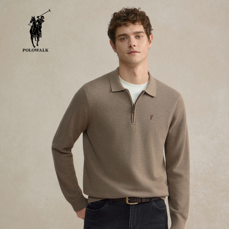 POLOWALK男装2025秋季保罗新品男式直筒型休闲针织衫AD1W53230531