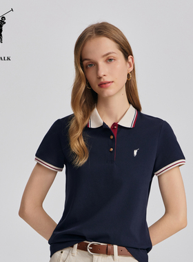 POLOWALK女装2025夏季新品舒适休闲款女式短袖POLO衫AH2W52E10141