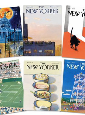 New Yorker纽约客杂志系列海报装饰画艺术小清新复古文艺卧室墙画