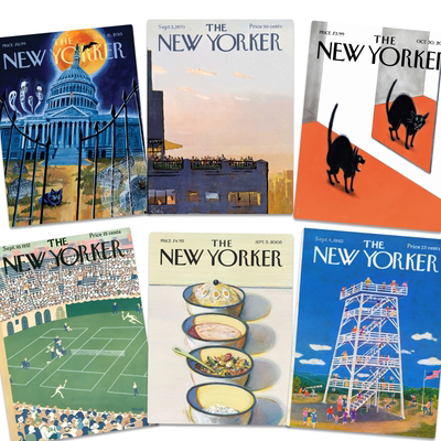 New Yorker纽约客杂志系列海报装饰画艺术小清新复古文艺卧室墙画