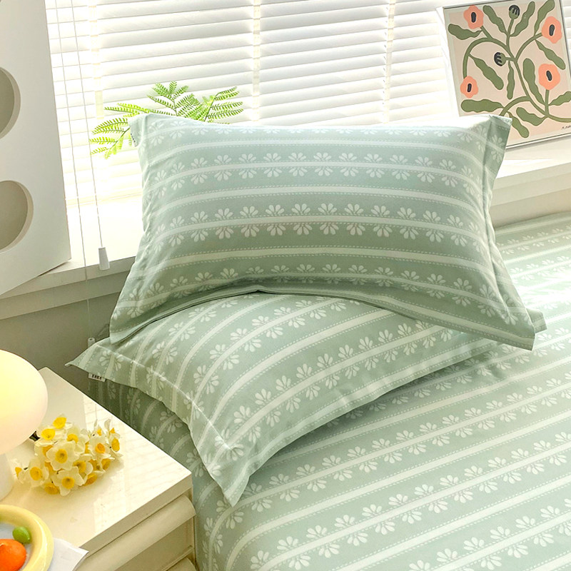 纯棉加厚老粗布枕套一对装100全棉单人学生宿舍枕头套48x74枕芯套