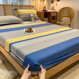 纯棉床笠单件100全棉加厚磨毛防滑床单席梦思床垫保护套全包床罩