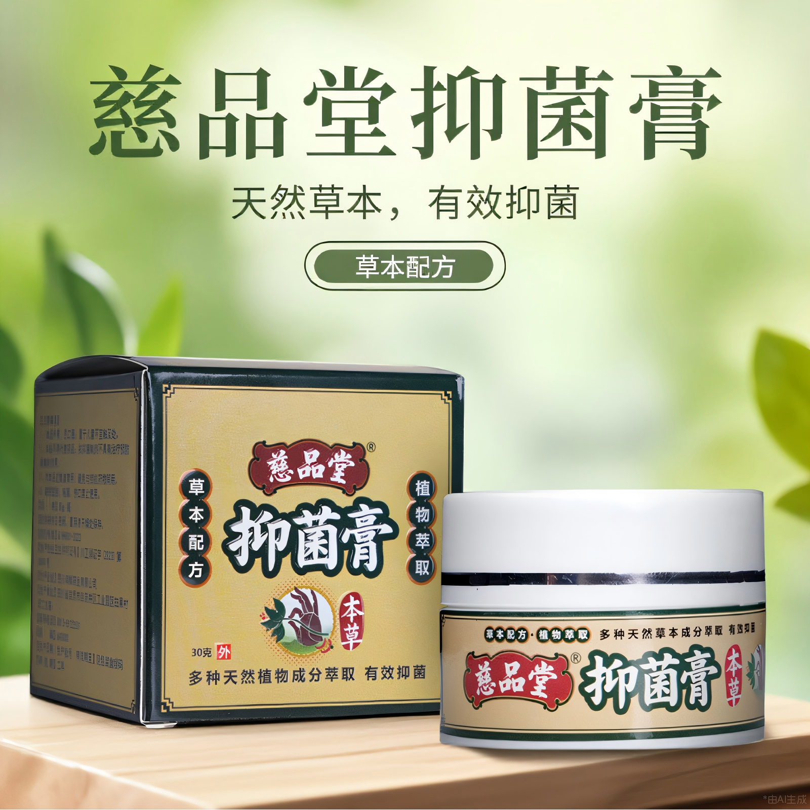 慈品堂抑菌膏皮肤外用真菌王乳膏断痒王手足全身家用止痒草本萃取