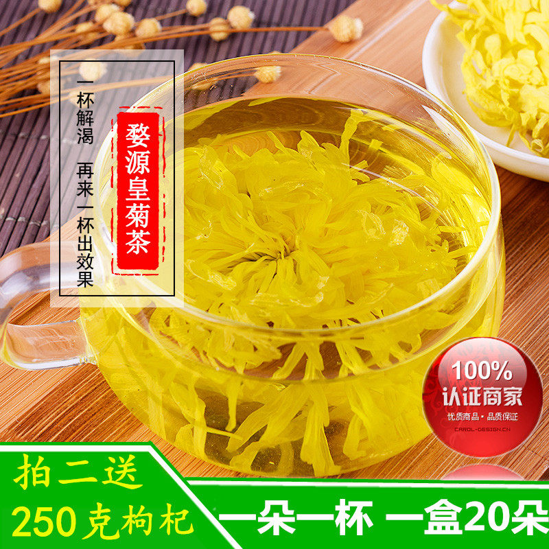 金丝皇菊 一朵一杯大菊花大朵黄菊花茶 婺源皇菊花草茶 贡菊花茶