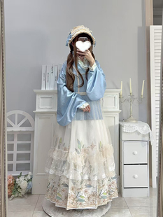 织云阁原创汉洋折衷女汉服明制交领琵琶袖马面裙洛丽塔秋冬套装