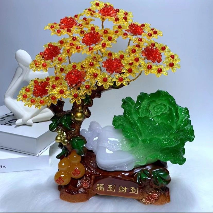 手工串珠发财树材料包葫芦双全玉DIY仿真材料