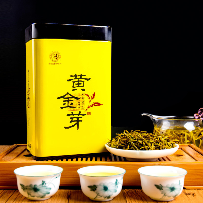 安吉原产地白茶50克罐装春茶高山绿茶特级2023新茶黄金芽茶叶正宗散装礼盒装50g_虎窝淘