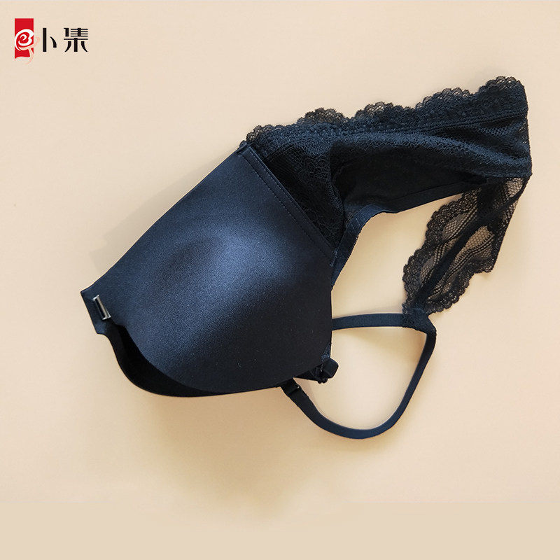 卜集无痕前扣美背文胸 一片式薄款无钢圈学生少女性感甜美内衣