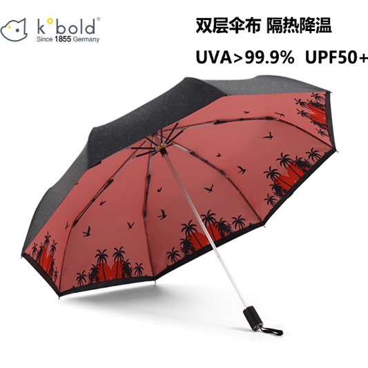 双层三折女款防晒遮阳伞图片