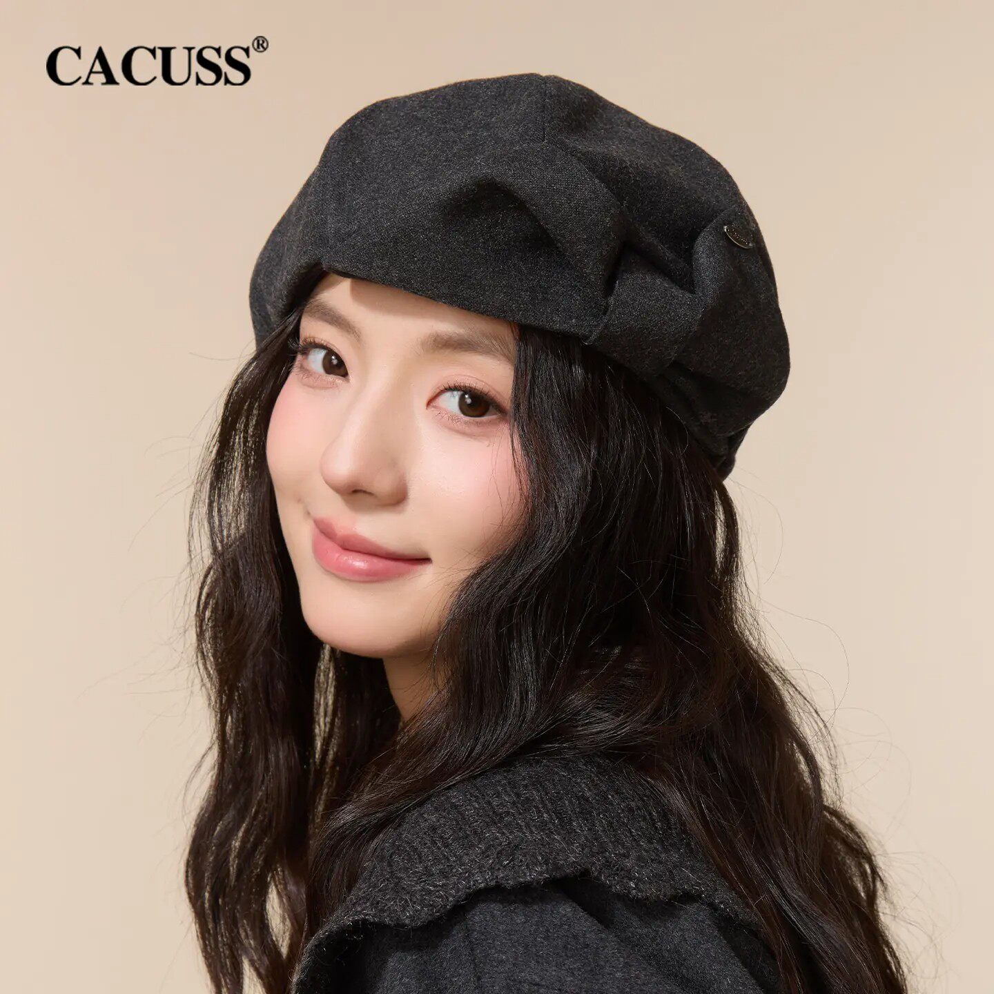 cacuss秋冬新款减龄贝雷帽