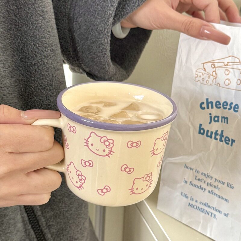 新年ins风水杯可爱卡通陶瓷杯少女生马克杯高颜值办公室咖啡杯子