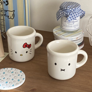 可爱卡通陶瓷马克杯耐热防烫早餐牛奶杯子ins少女心高颜值咖啡杯