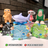 山海外海经儿童闹钟创意可爱桌面时钟学生起床强力叫醒神器台钟