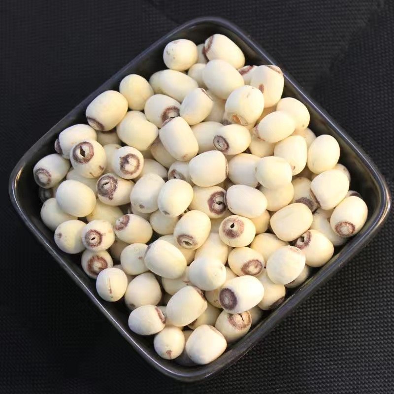 小莲子有芯磨皮白莲子500g非湘潭莲子农家带芯干货洪湖白莲子