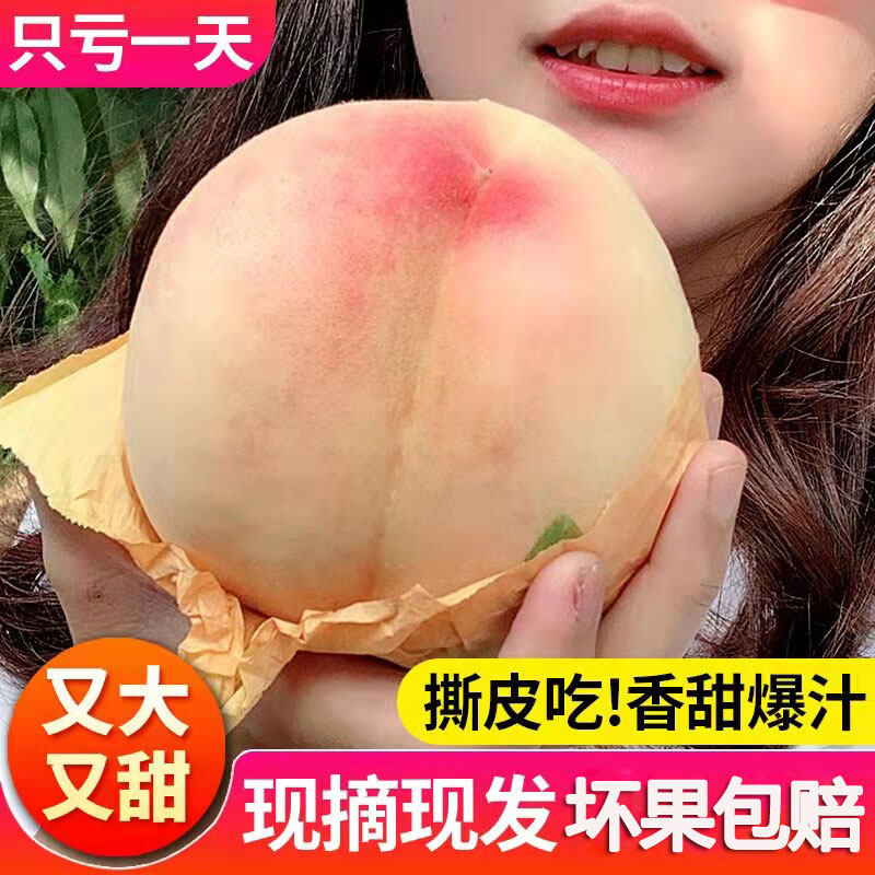 现货现摘正宗水蜜桃新鲜水果脆甜毛桃子孕妇应季白凤软桃当季蜜桃