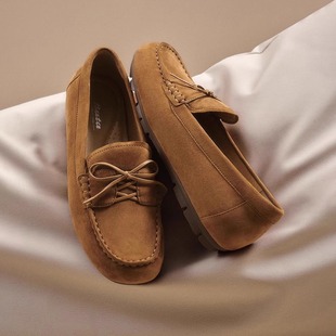 女2025秋商场新款 Bata乐福鞋 复古英伦风羊皮软底一脚蹬AQQ03CA5