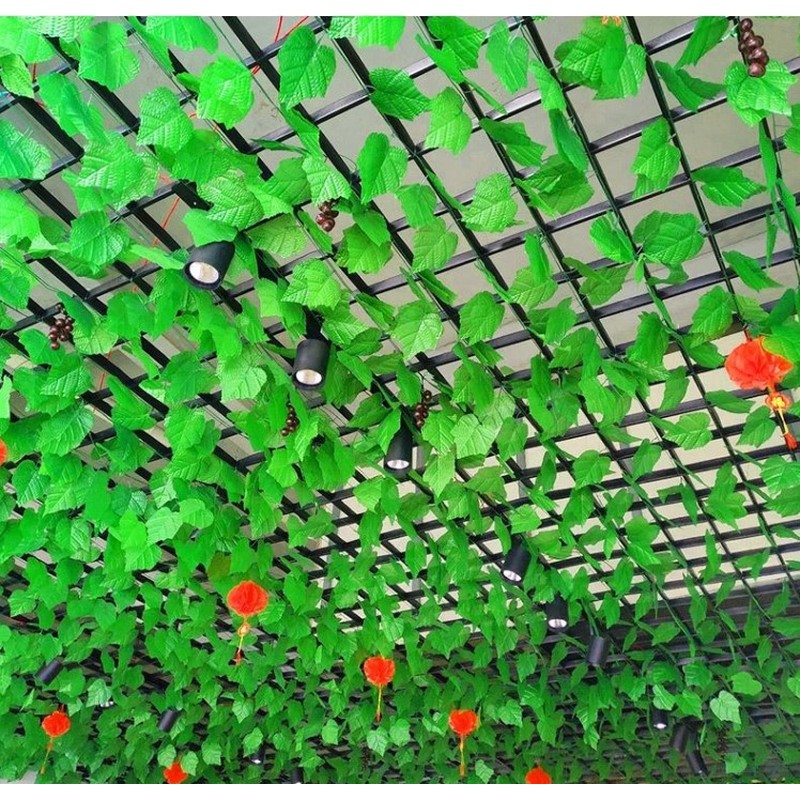 仿真葡萄叶爬山虎植物藤条绿萝藤蔓装饰管道吊顶绿叶管道塑料假花