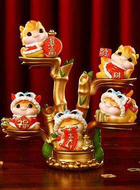 2023新款马年吉祥物小摆件桌面装饰品马年吉祥物国潮马卡通公仔摆