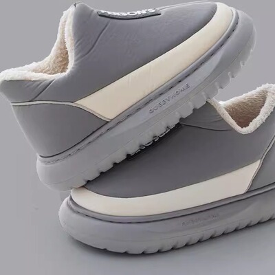 秋冬季包跟棉拖鞋女款加绒保暖厚底防滑室内家居情侣棉鞋男士外穿