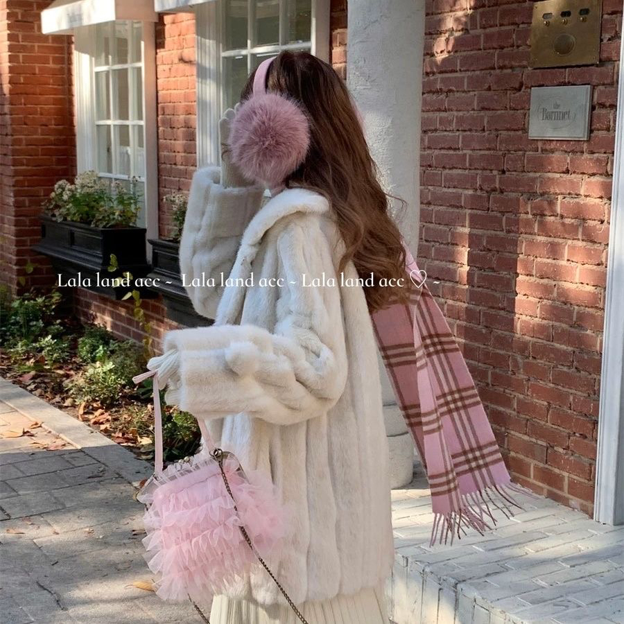 Lala land acc/全天侯soft 仿狐狸毛耳罩毛绒保暖冬防寒耳套耳暖