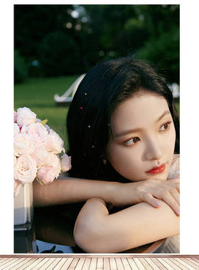 明星海报制作章若楠演员美女写真周边海报画寝室房间贴画墙画4