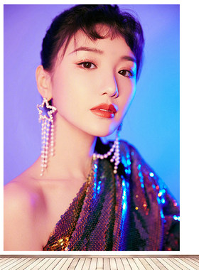 美人海报墙贴美女毛晓彤海报卧室床头画影视明星房间装饰画056