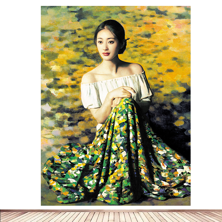 卫生间装饰画酒店美女油画人物风格海报客厅卧室厕所浴室少女画5图片