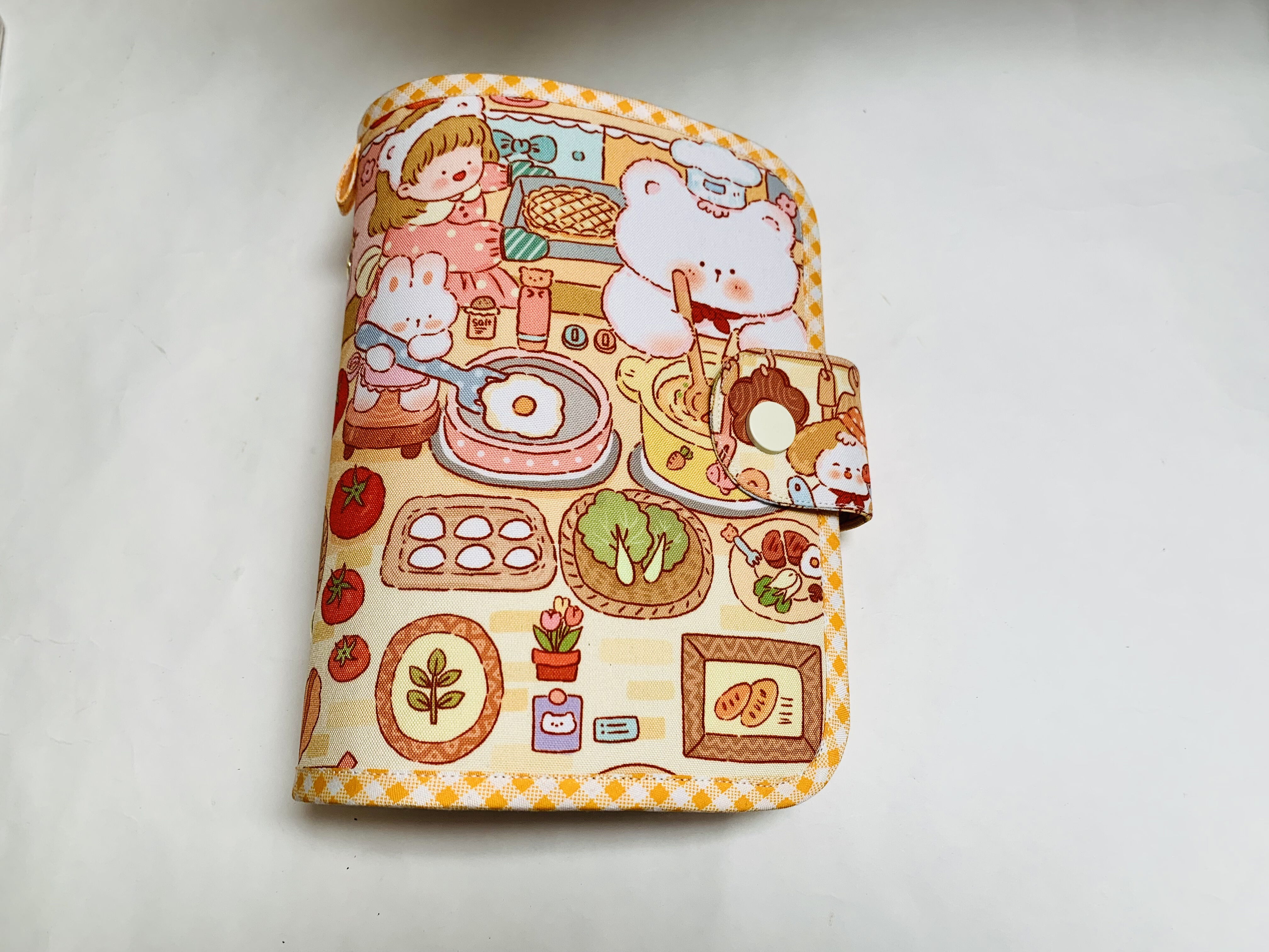 手工制作A6双环活页本汤丸酱系列小熊厨房手帐本大容量存钱本