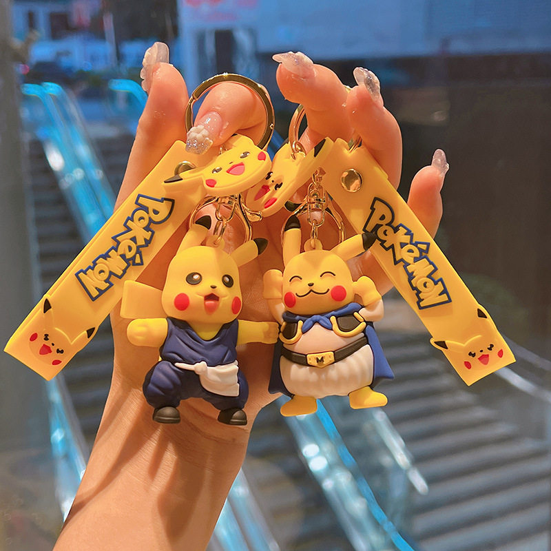 变装电气鼠公仔挂饰书包汽车玩偶挂件钥匙链创意配件钥匙扣硅