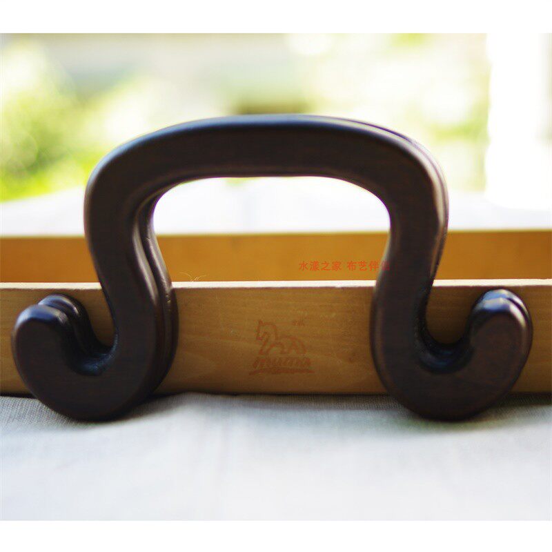 18cm外径新款仿古色三弯卷发型木手挽diy包配件木提手柄16元/对