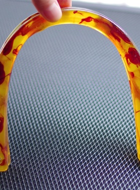 新款黄色u型红色大理石纹亚克力手挽diy包配件树脂提手柄18元/对