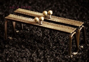 发财较7.5元 钱包口金 个 19cm古铜色针孔手缝压花发财口金