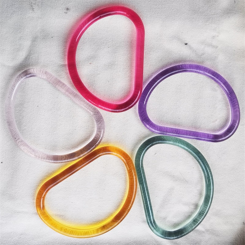 新品D型透明塑胶手挽diy包配件提手柄布艺编织皮革手工8元/对