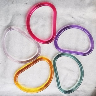 新品D型透明塑胶手挽diy包配件提手柄布艺编织皮革手工8元/对