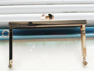 实例10.5浅金色圆饼头单耳跛脚口金diiy卡包零钱包配件6.5元/个