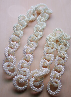 88cm-1.3m新品潮流白色珍珠大号夸张包带diy包配件包链条80元起