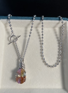 粗项链纯银珠珠链女925